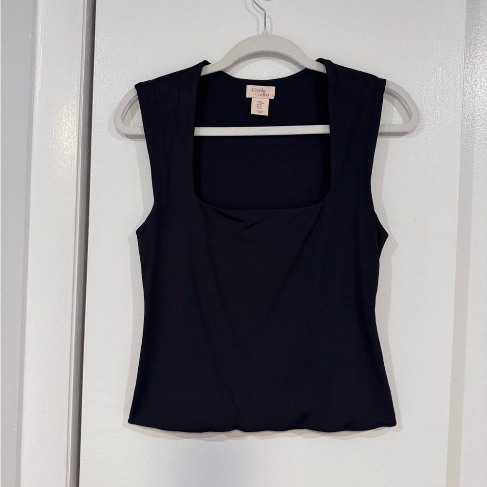 Camila Coelho Elegant Black Sleeveless Top